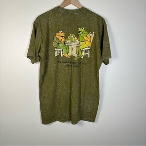 FROG & TOAD Granola Hipster Green "We must stop eating" Graphic T-Shirt